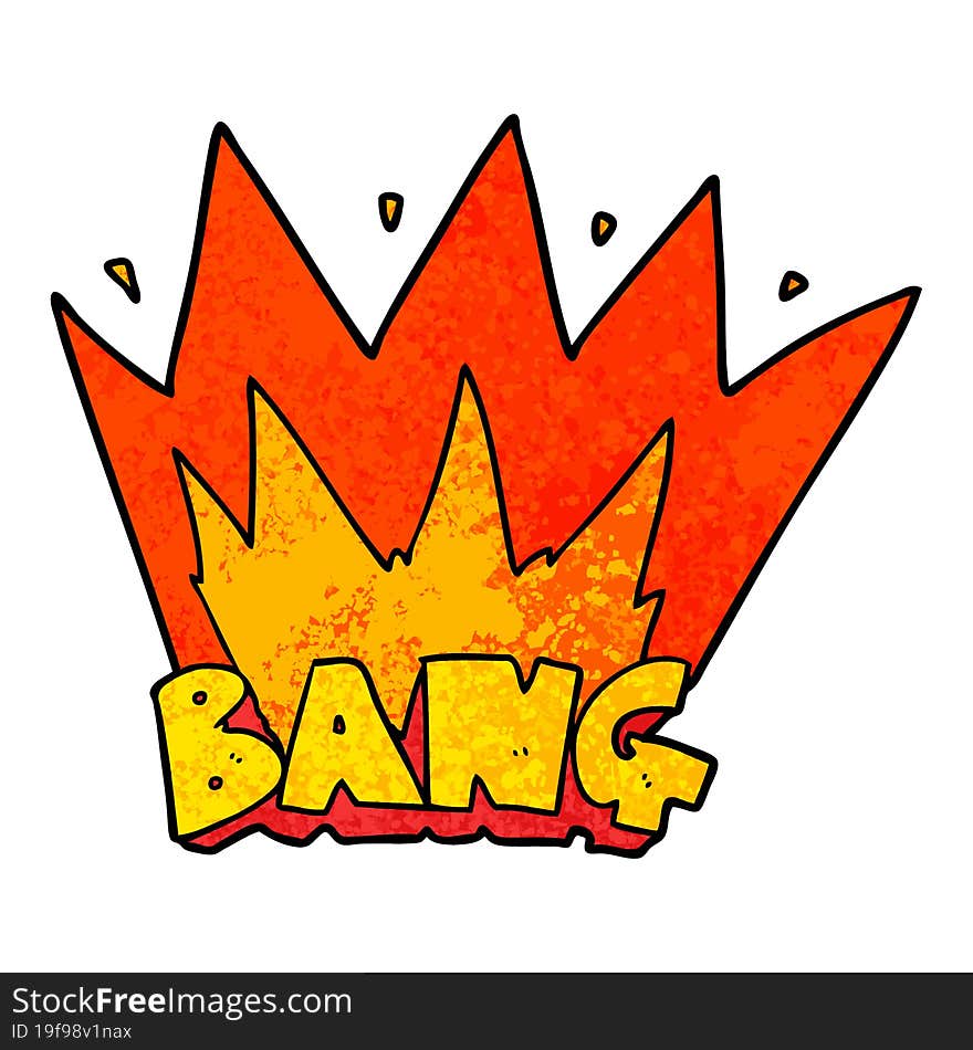 cartoon bang sign. cartoon bang sign