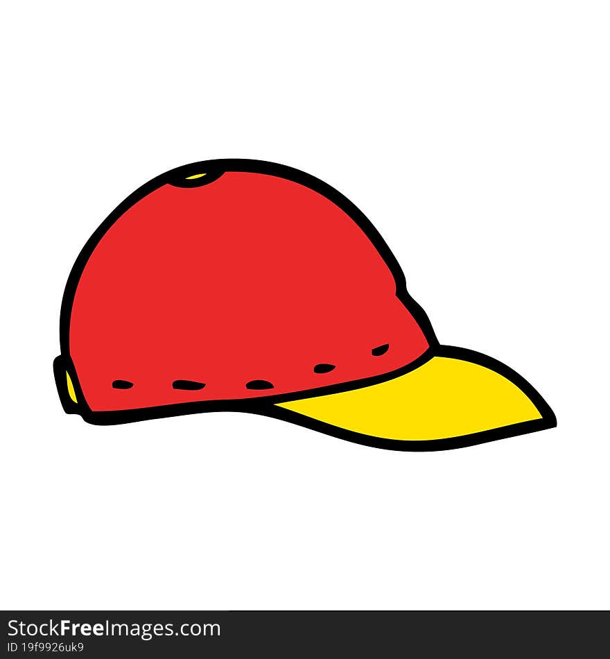 cartoon doodle baseball cap