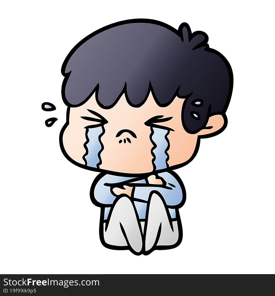 cartoon boy crying. cartoon boy crying