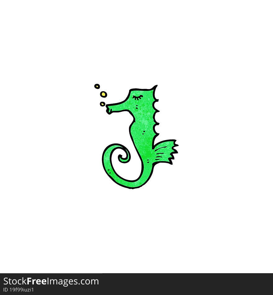 cartoon sea horse