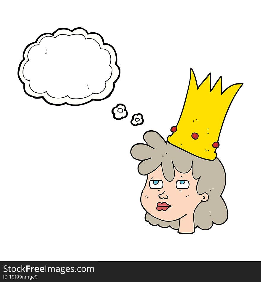 thought bubble cartoon queen