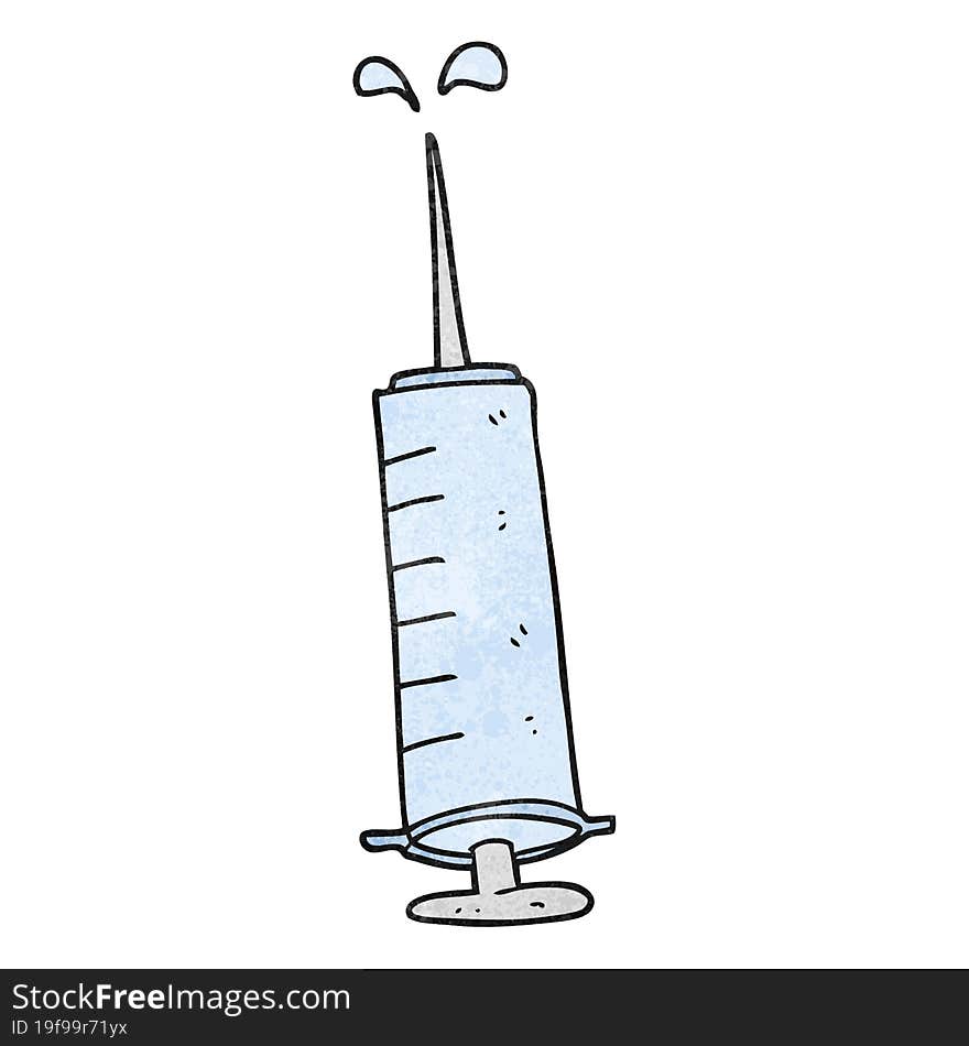 Textured Cartoon Medical Needle