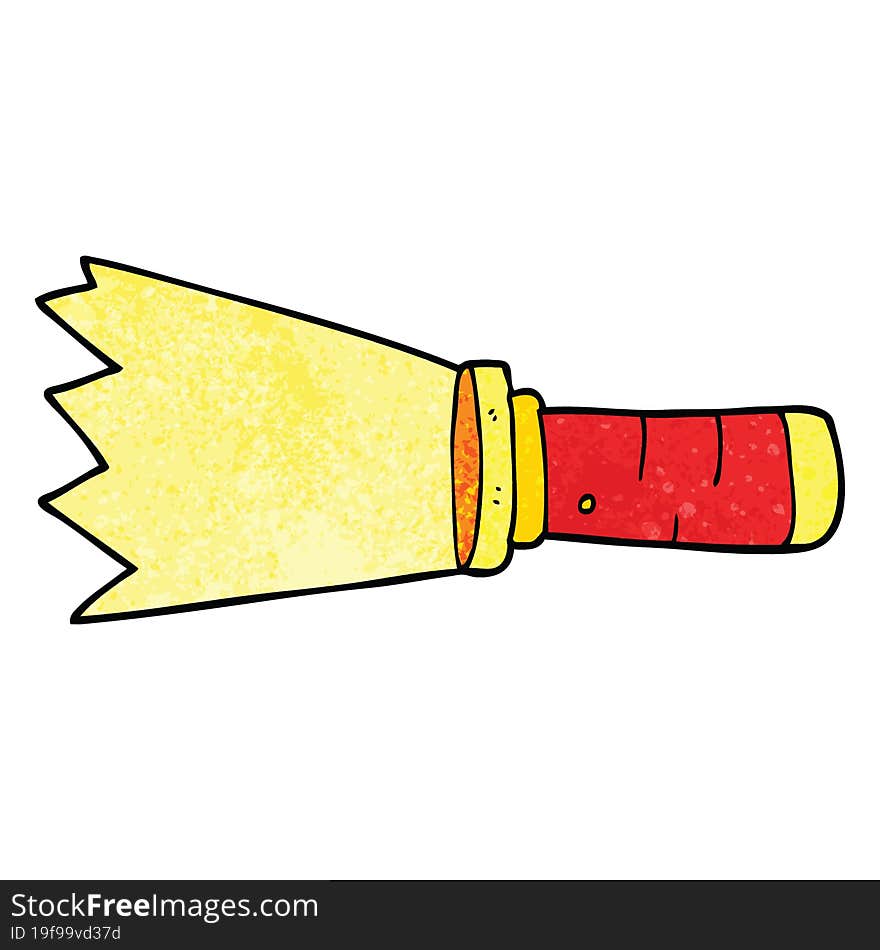 cartoon doodle lit torch