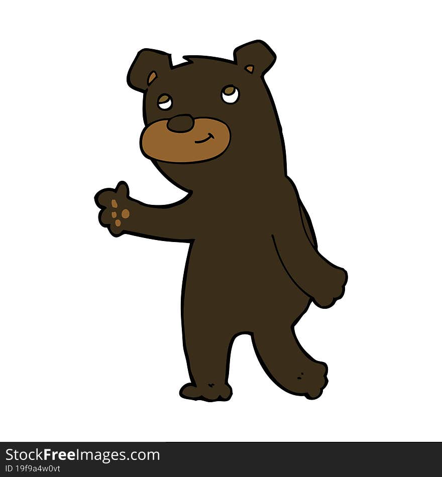 cute cartoon black bear