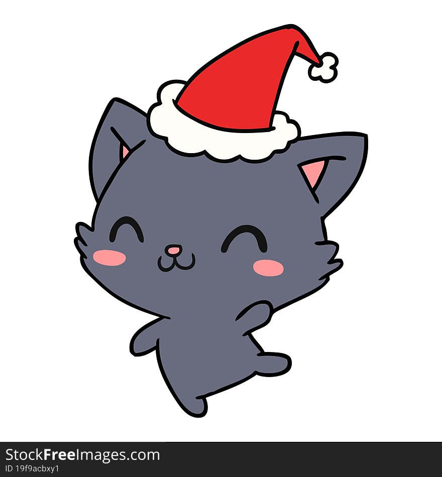 Christmas Cartoon Of Kawaii Cat