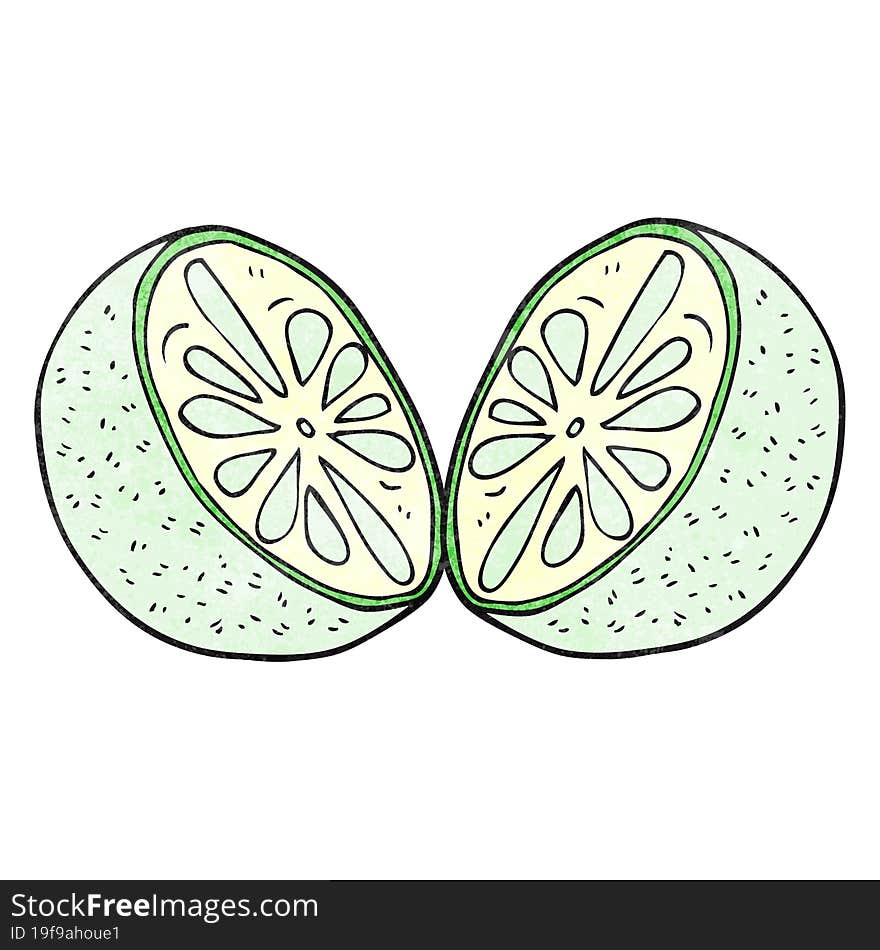 freehand drawn texture cartoon half melon