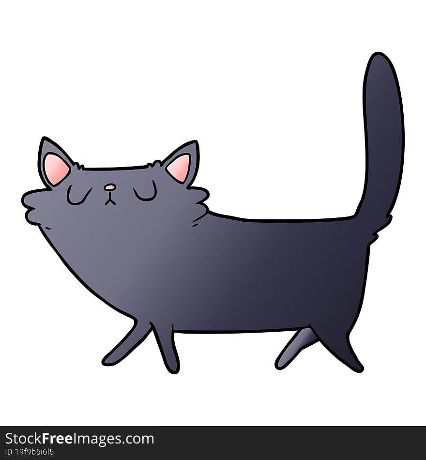 cartoon black cat. cartoon black cat