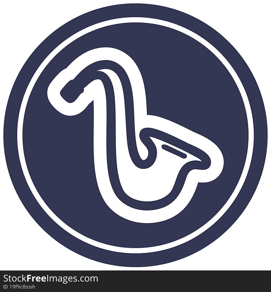 musical instrument saxophone circular icon