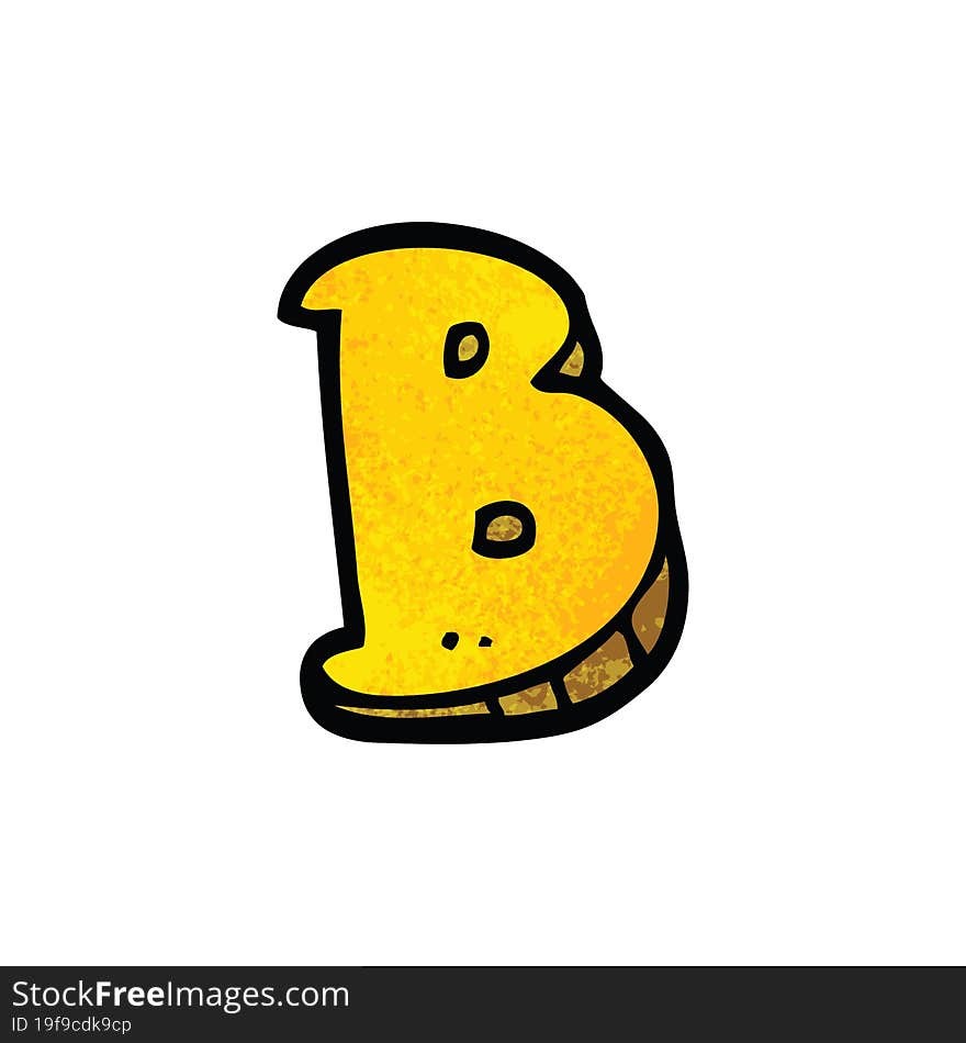 Cartoon Doodle Letter B