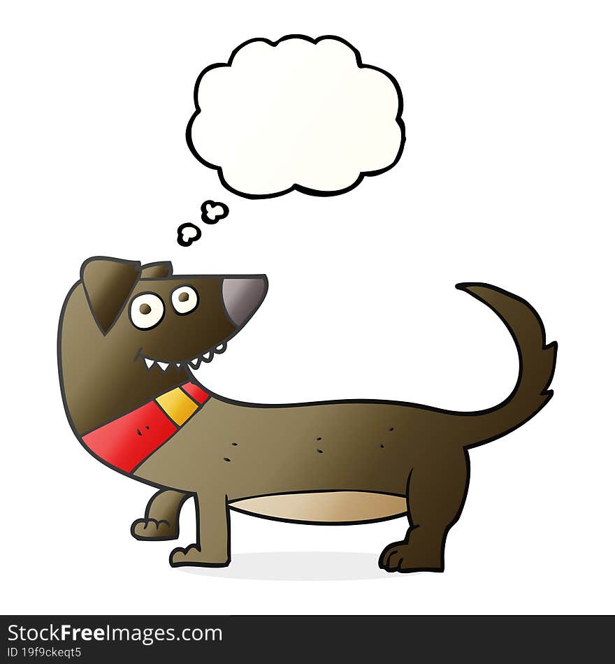 Thought Bubble Cartoon Dog