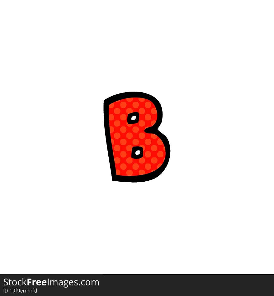 Cartoon Doodle Letter B