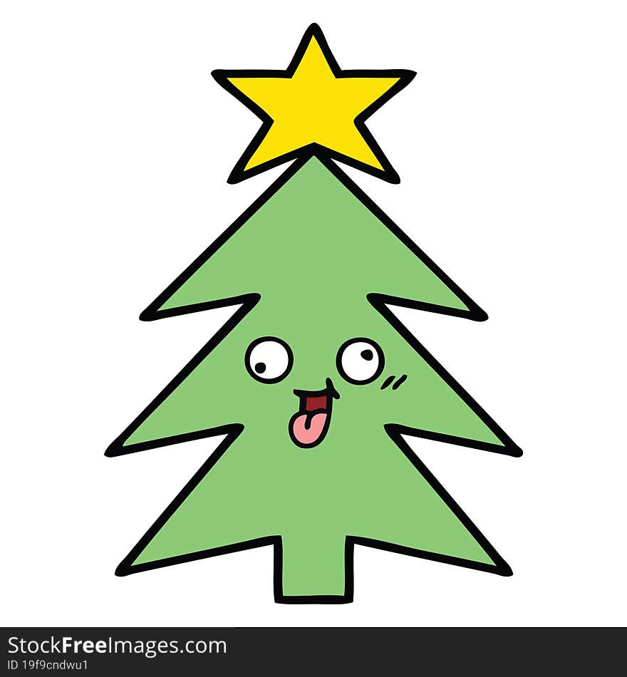 cute cartoon christmas tree