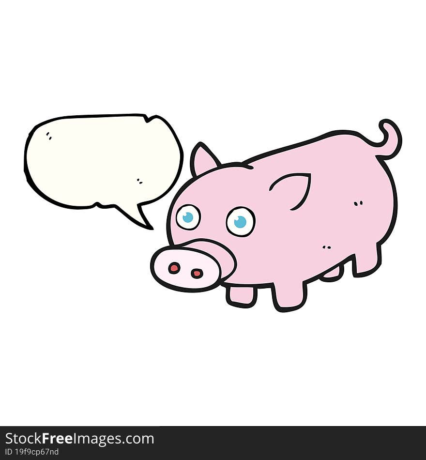 speech bubble cartoon piglet