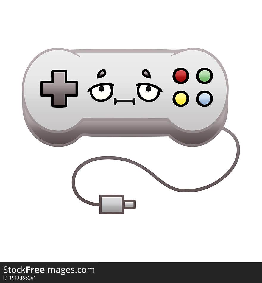 Gradient Shaded Cartoon Game Controller