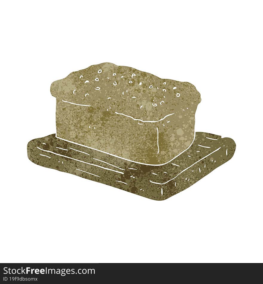 Retro Cartoon Loaf Of Bread