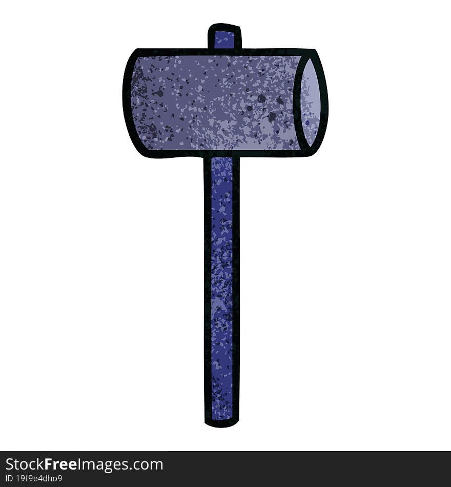 textured cartoon doodle of a mallet