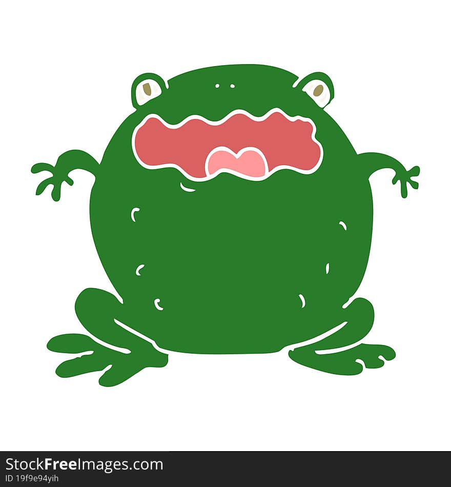 flat color style cartoon toad