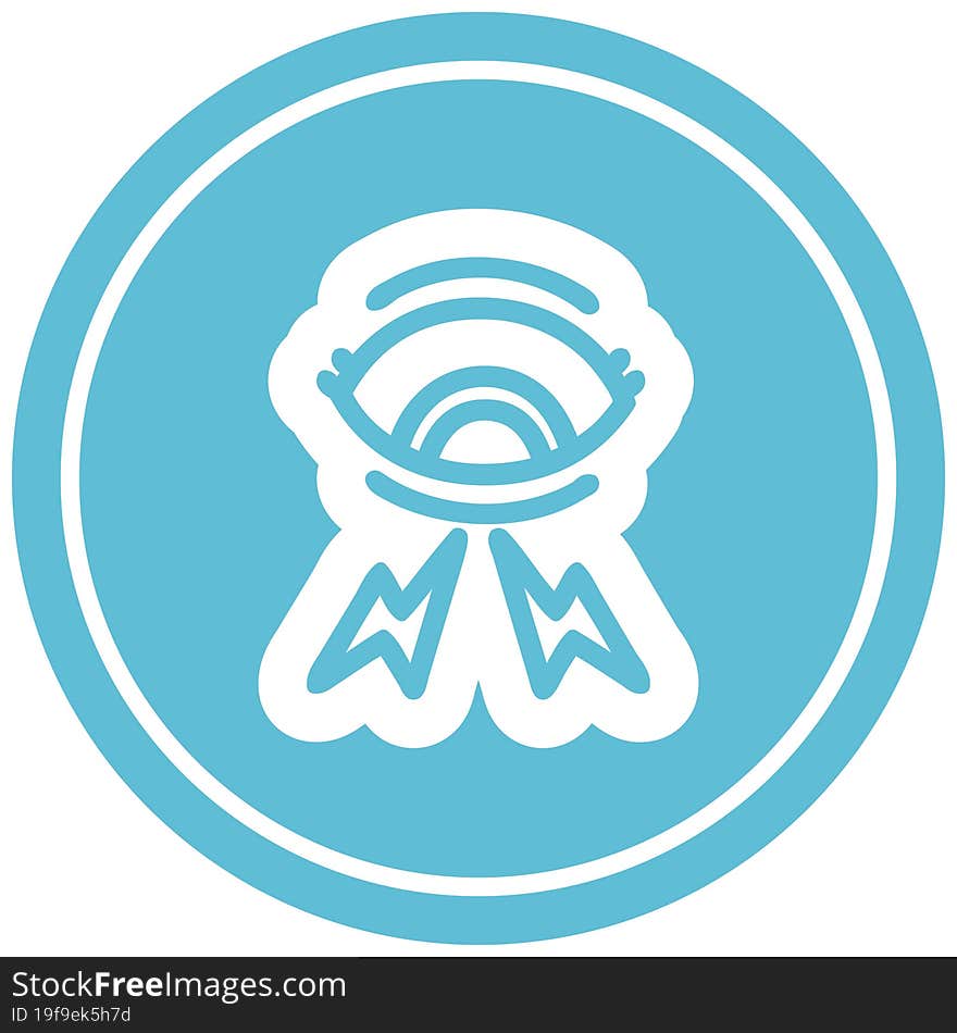 mystic eye circular icon