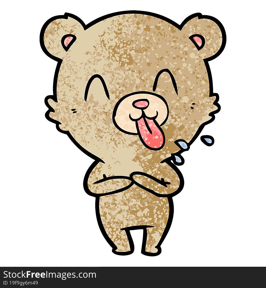 rude cartoon bear. rude cartoon bear