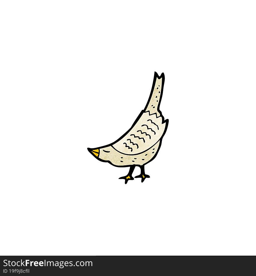 Cartoon Bowing Bird