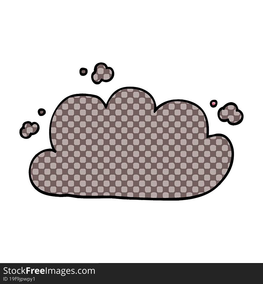 cartoon doodle storm cloud