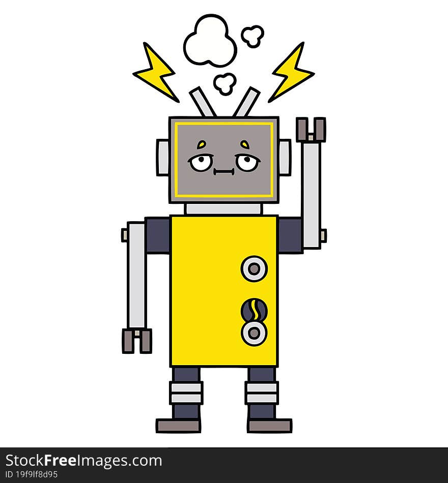 cute cartoon of a robot. cute cartoon of a robot