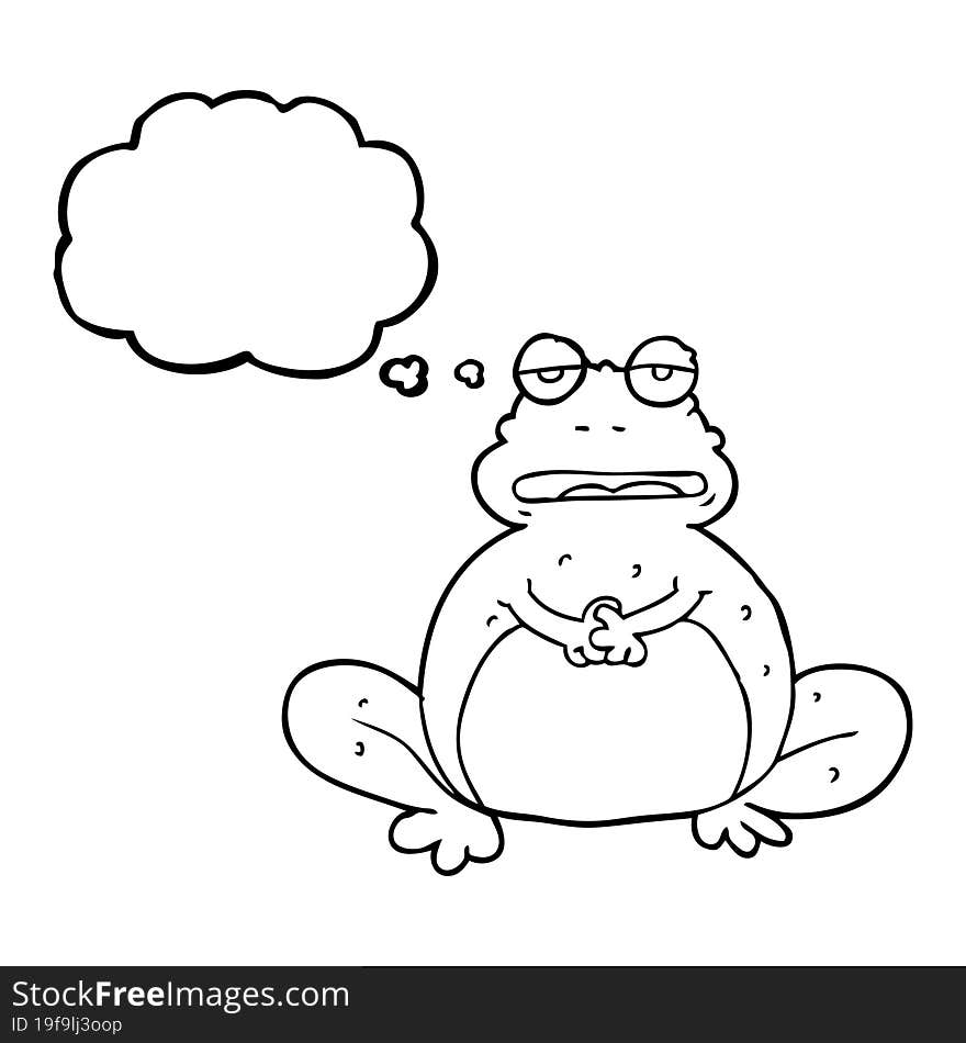 thought bubble cartoon frog