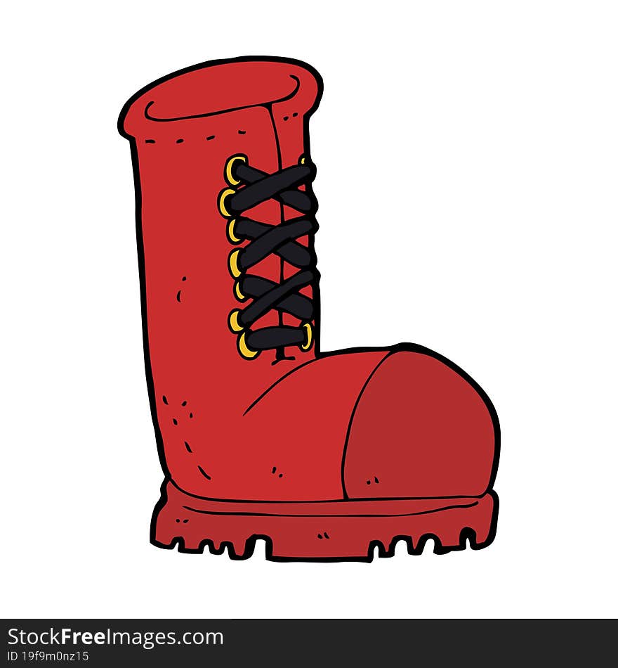 cartoon old work boot