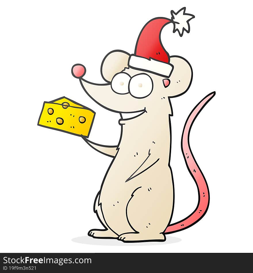 cartoon christmas mouse