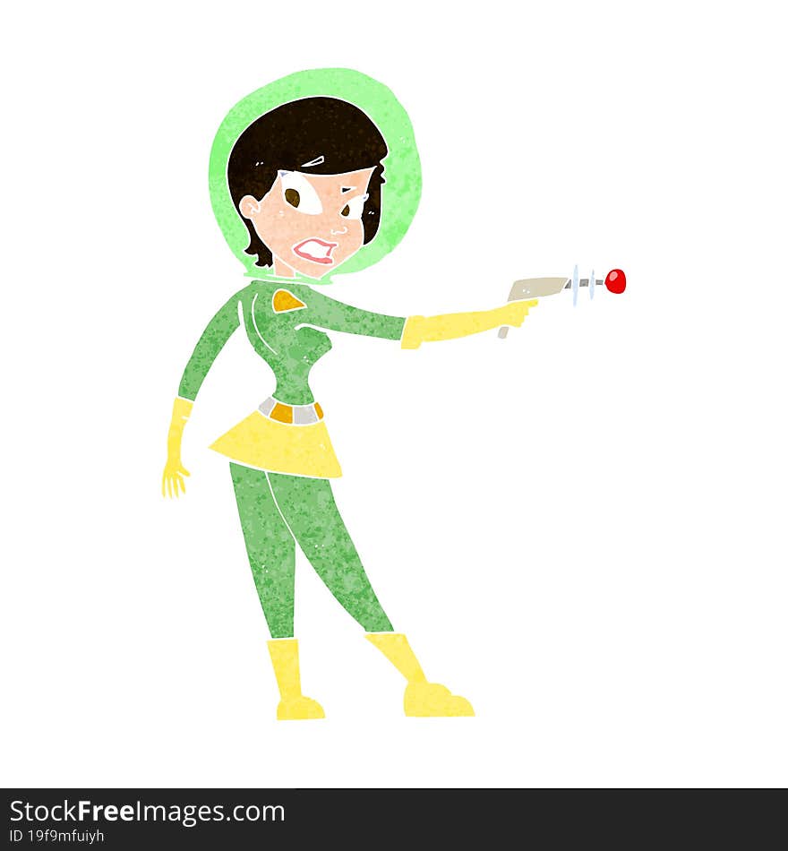 cartoon sci fi girl