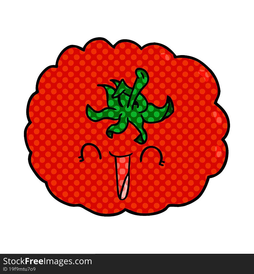 cartoon happy tomato. cartoon happy tomato