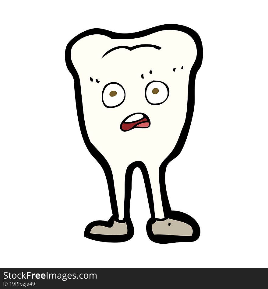 cartoon yellowing  tooth