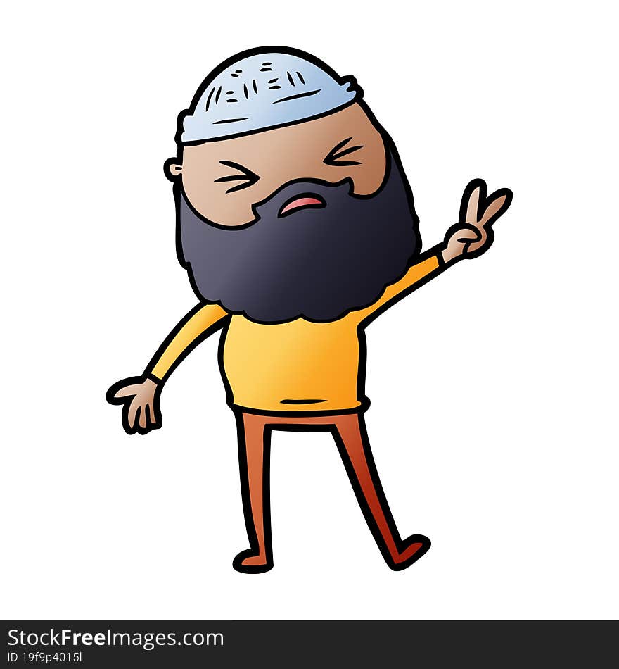 cartoon man with beard. cartoon man with beard