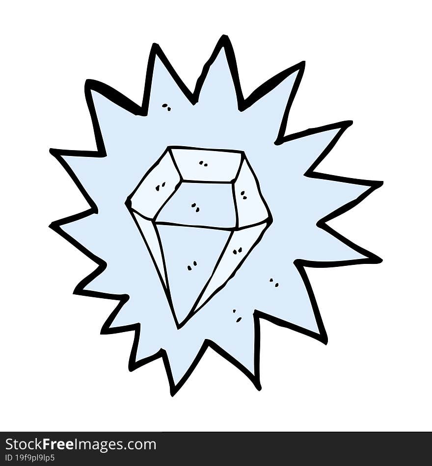 cartoon huge diamond