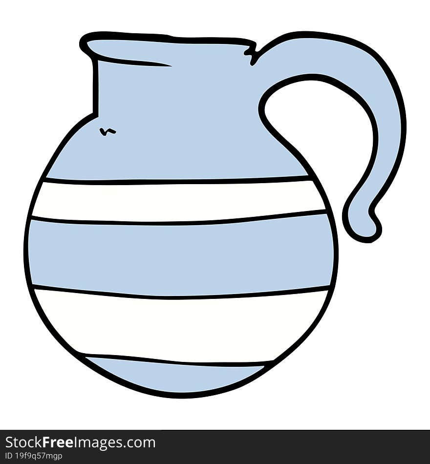 cartoon doodle of a jug