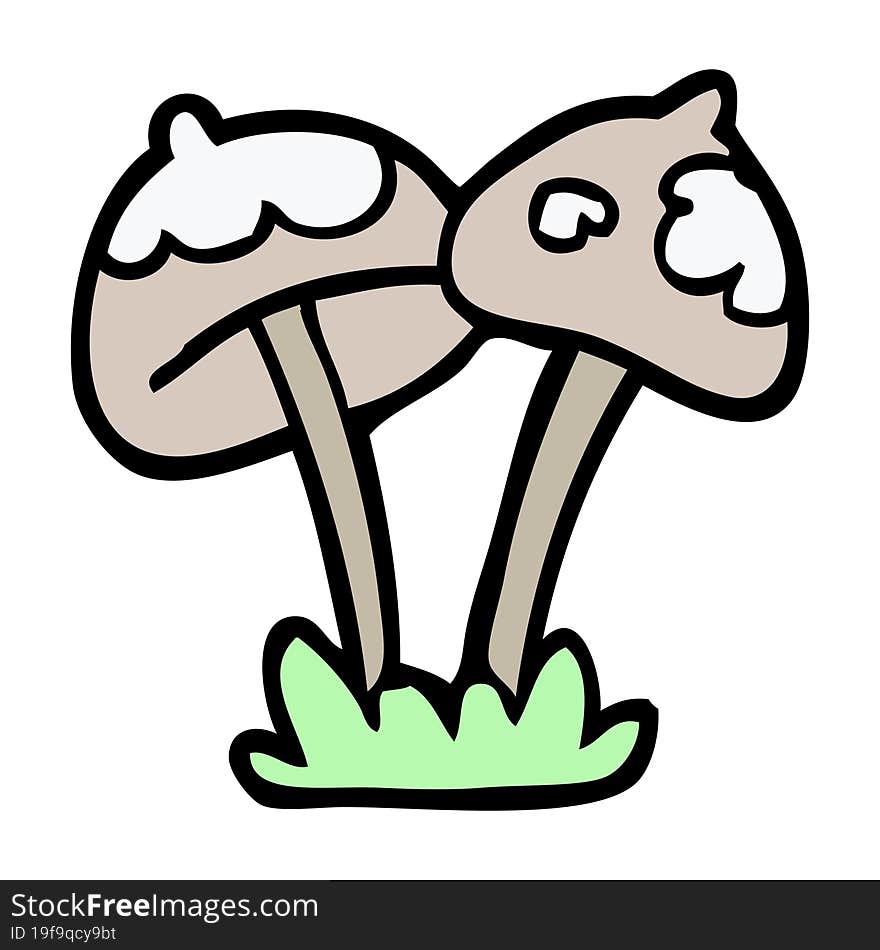 Cartoon Doodle Mushroom