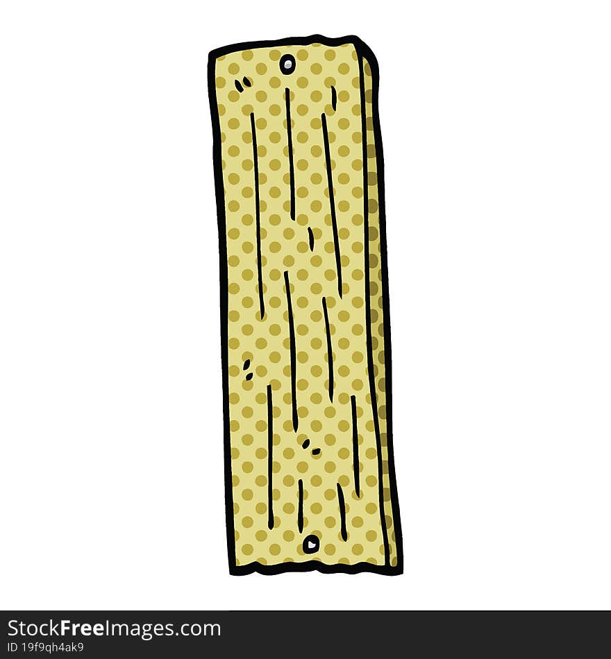 comic book style cartoon plank