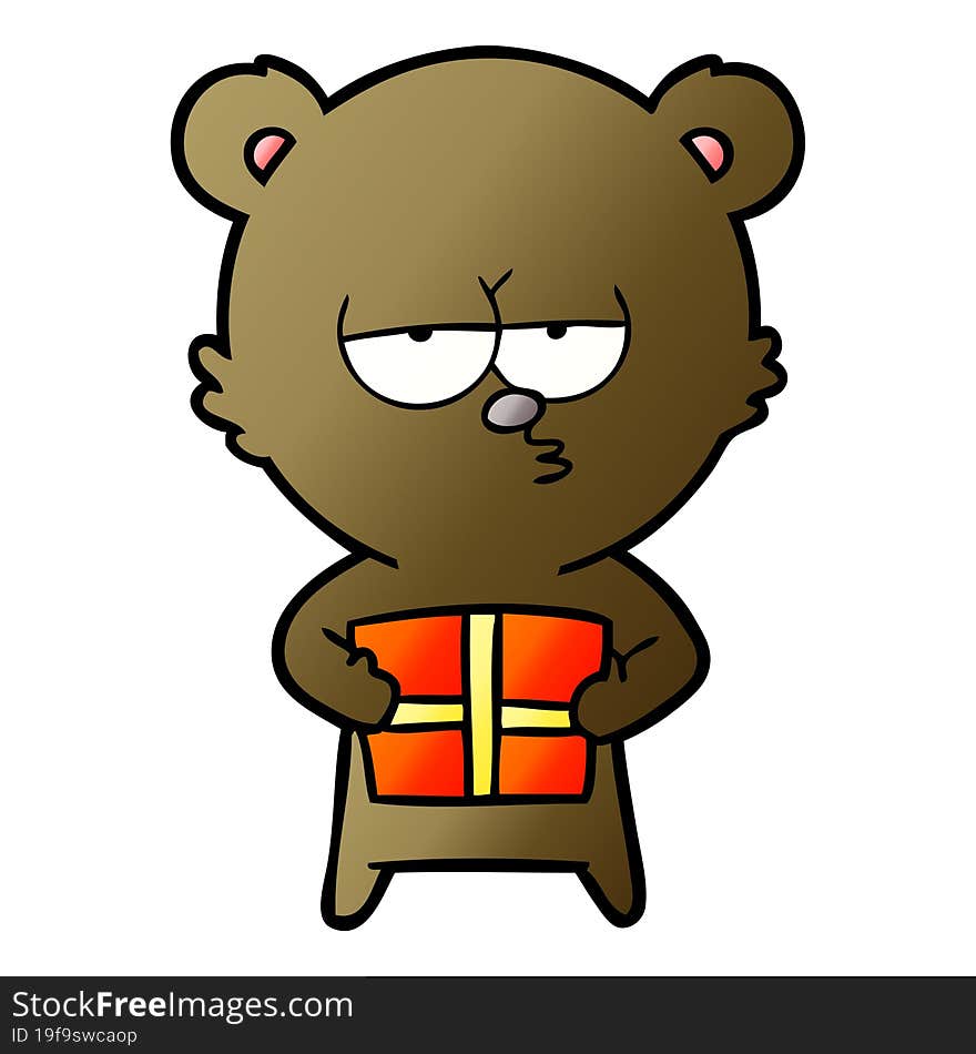 christmas bear cartoon. christmas bear cartoon