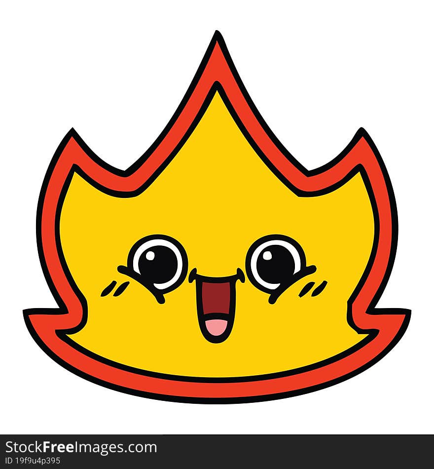 cute cartoon of a fire. cute cartoon of a fire