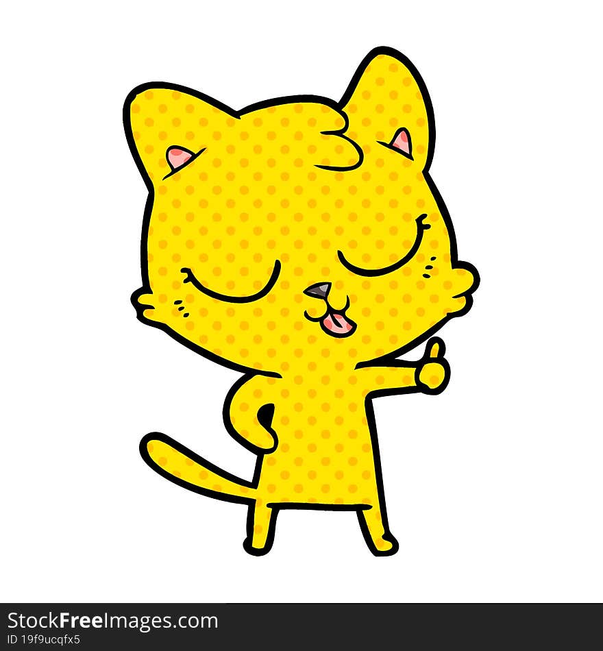 happy cartoon cat. happy cartoon cat