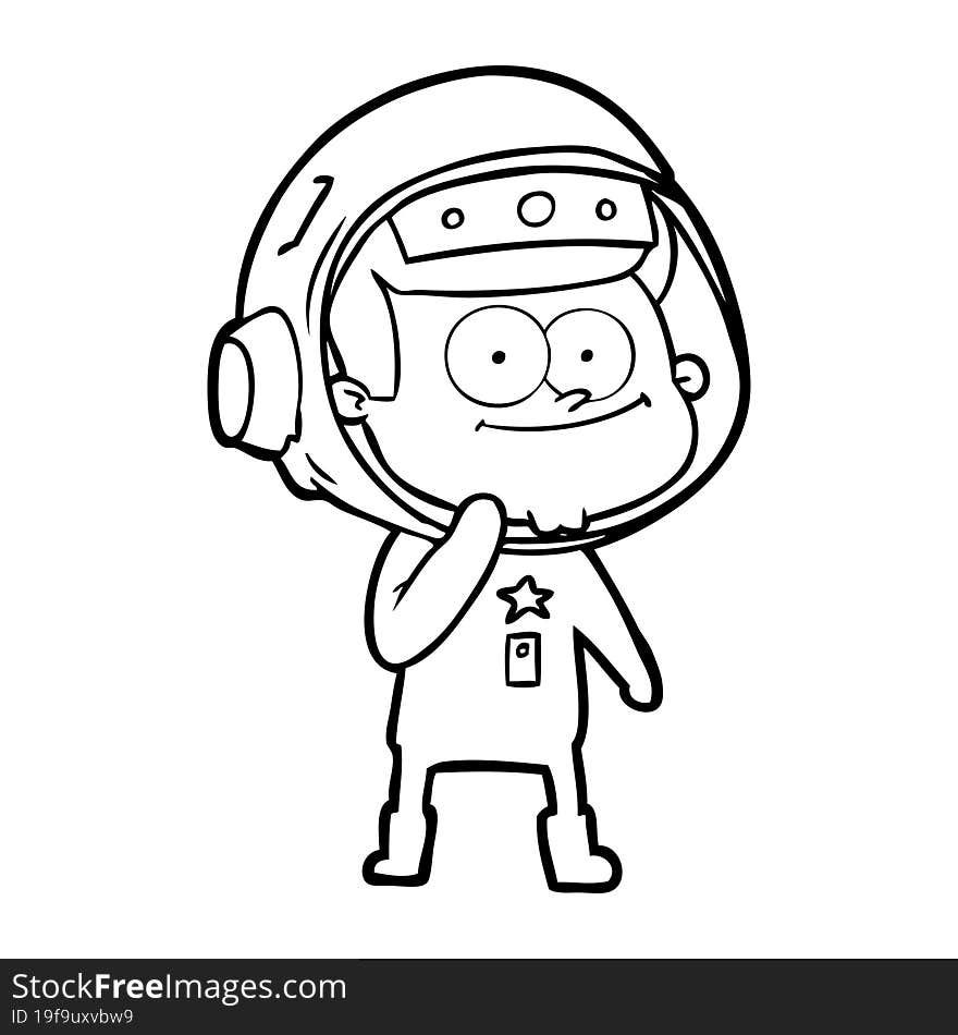 happy astronaut cartoon. happy astronaut cartoon