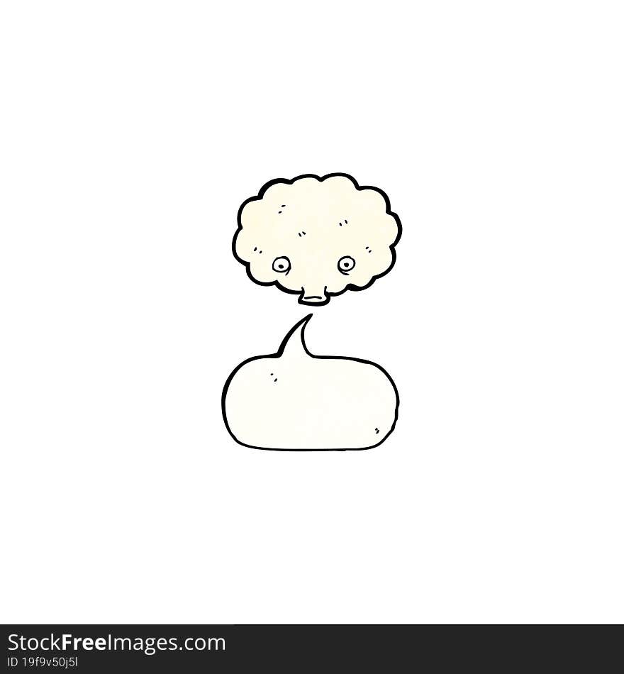 Cartoon Cloud With Speech Bubble