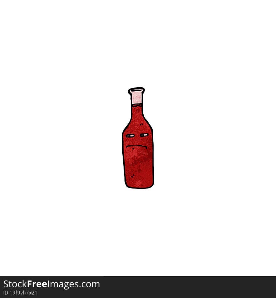 red wine bottle cartoon