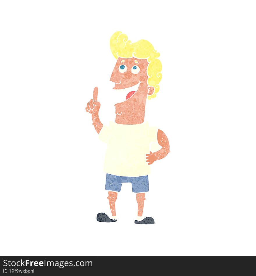 cartoon happy man