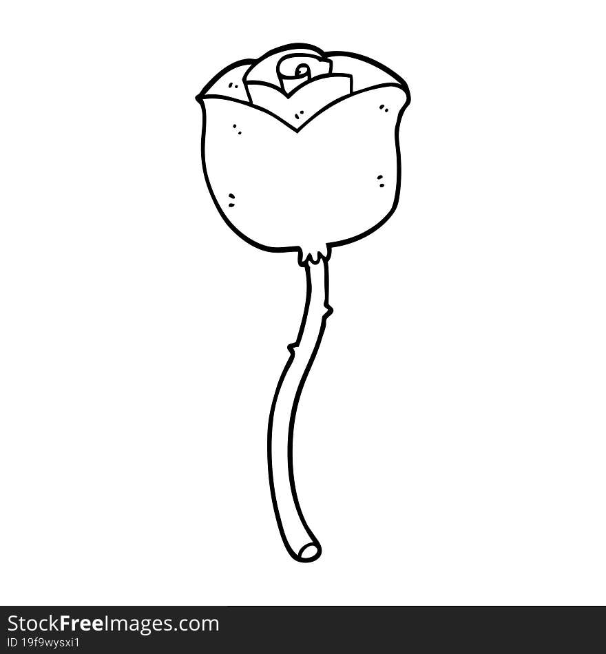 cartoon rose