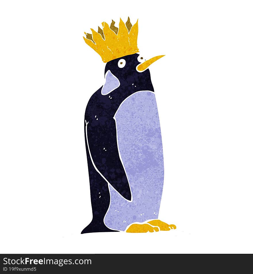 cartoon emperor penguin