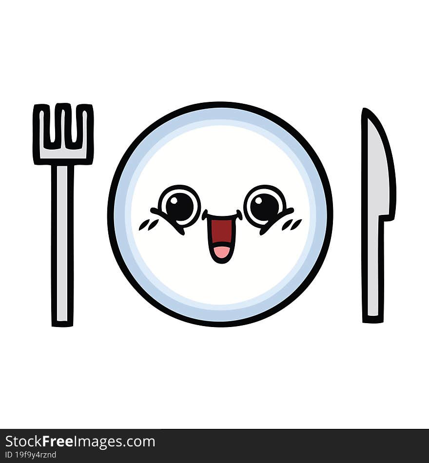 cute cartoon dinner plate