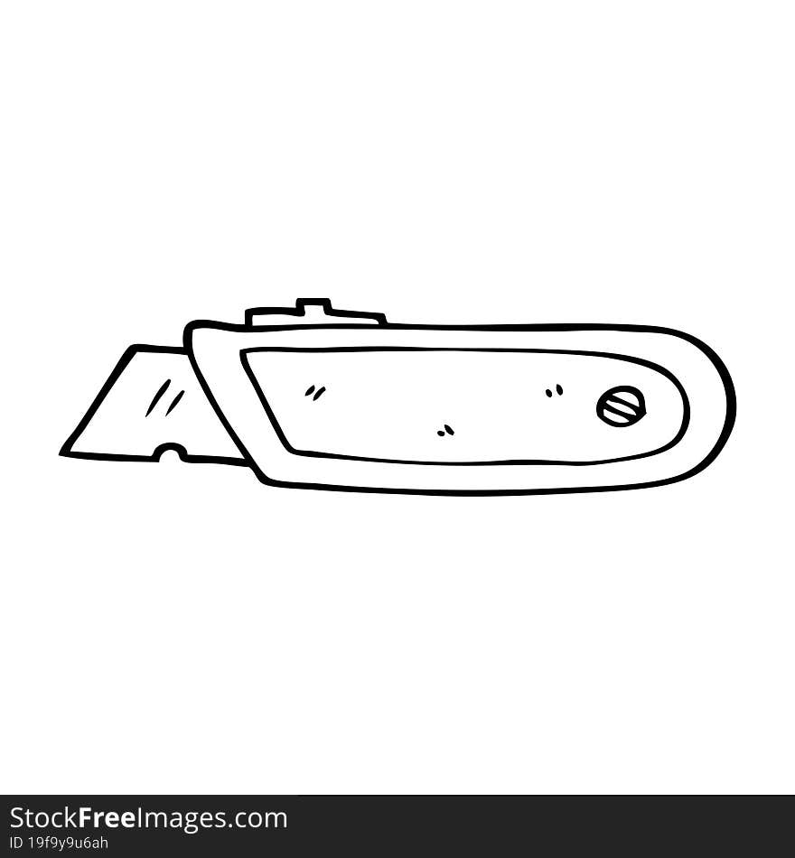 Line Drawing Cartoon New Work Knife