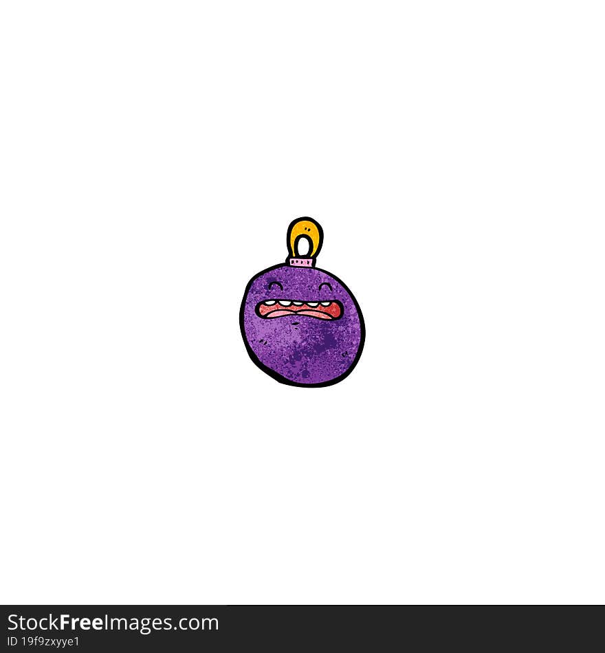 cartoon christmas bauble