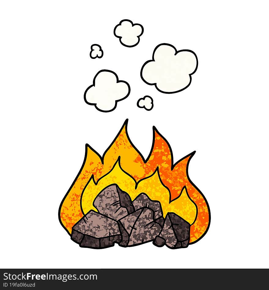 cartoon hot coals. cartoon hot coals